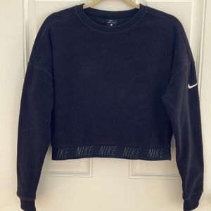 Nike black Cropped sweatshirt.